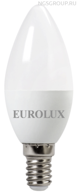 Лампа светодиодная EUROLUX LL-E-C37-7W-230-4K-E14