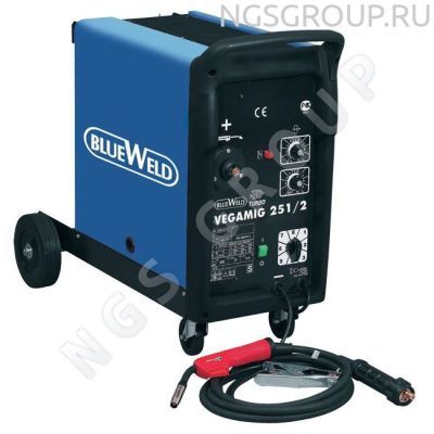 Сварочный полуавтомат трехфазный передвижной BLUEWELD Vegamig 251/2 turbo